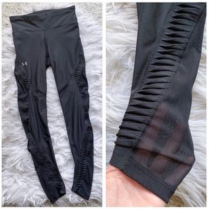 Under Armour Black High-Waist Mesh Detail Leggings - XS